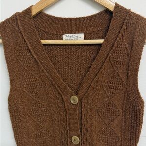 Jolie & Joy Brown Knit Vest